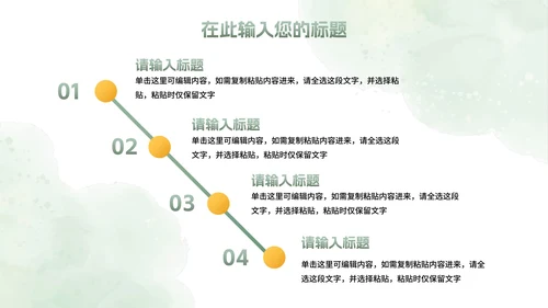 绿色植物小清新高考心理辅导主题班会PPT模板