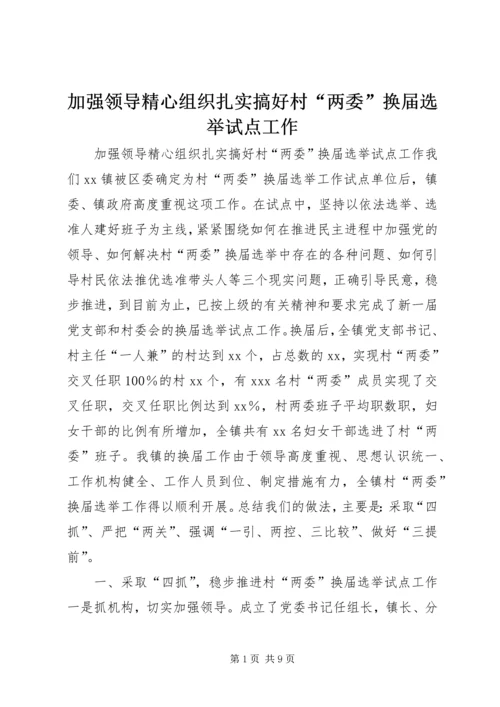 加强领导精心组织扎实搞好村“两委”换届选举试点工作 (3).docx