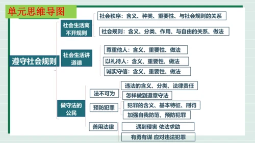 八上道法第二单元遵守社会规则复习课件2024