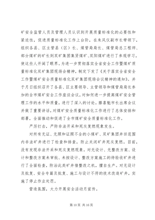 市煤管局上半年工作总结暨下半年工作安排 (3).docx