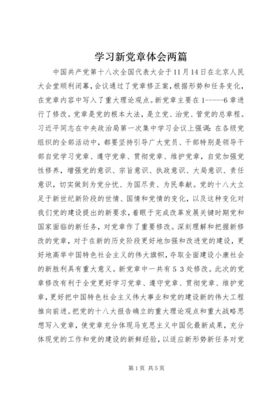 学习新党章体会两篇.docx