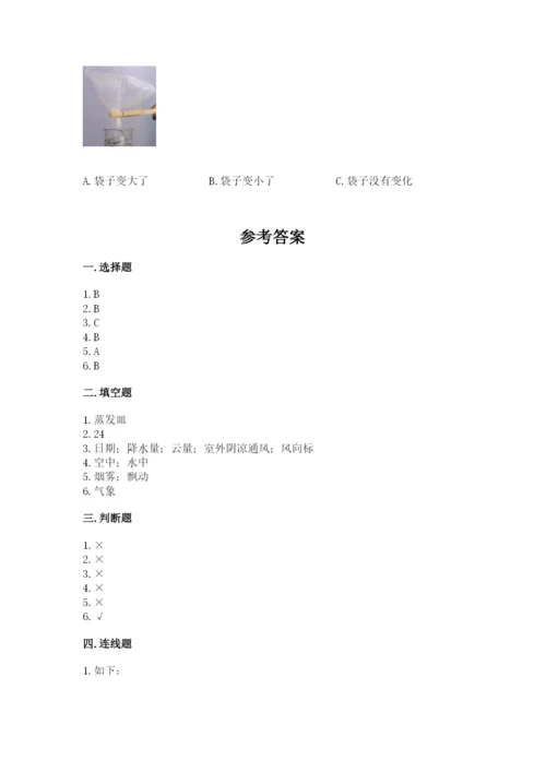 教科版小学三年级上册科学期末测试卷（典型题）.docx