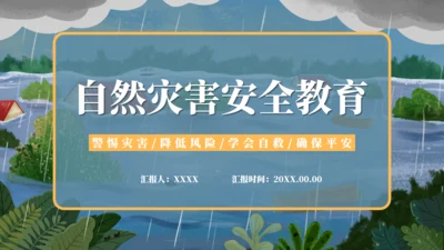 自然灾害应急预案自救安全教育通用PPT模板