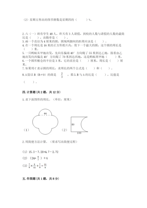 小学数学六年级上册期末模拟卷及答案1套.docx