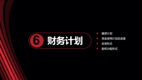 黑金大气创业商业计划书通用PPT模板