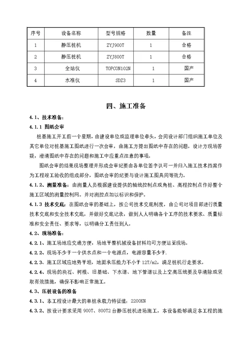 静压管桩施工组织设计