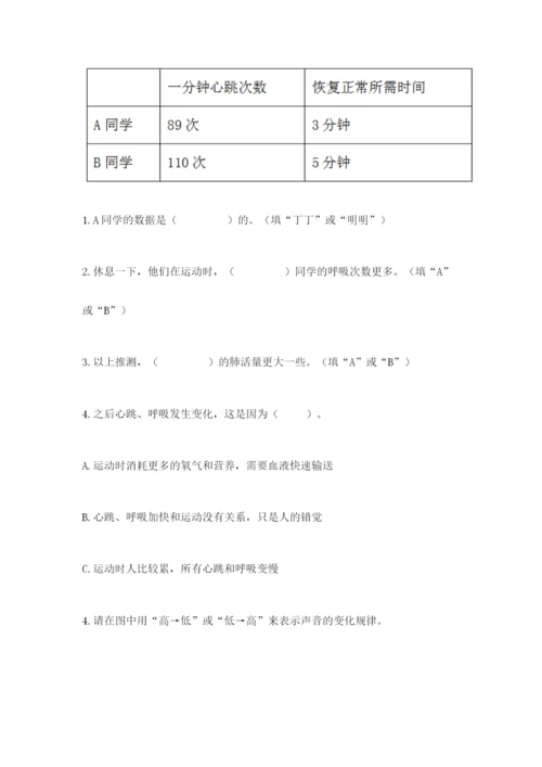 教科版四年级上册科学期末测试卷（夺冠）word版.docx