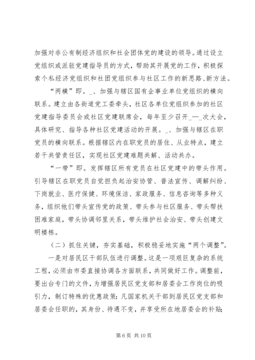 新形势下的街道社区党建工作调查 (2).docx
