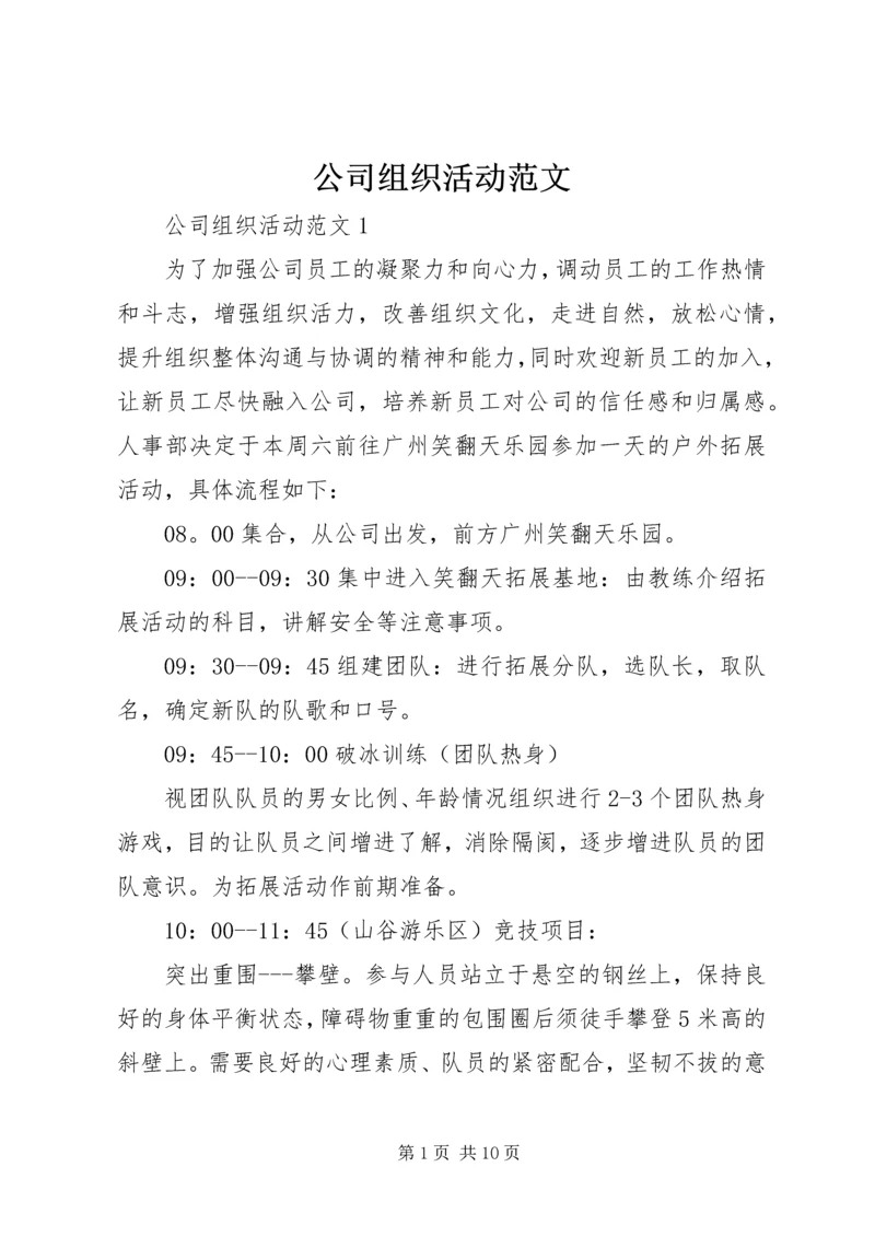 公司组织活动范文.docx