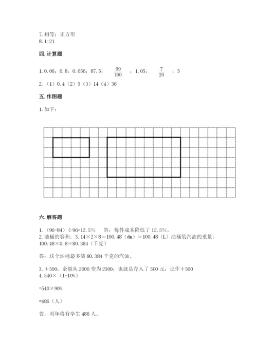 冀教版六年级下册数学 期末检测卷精品【满分必刷】.docx