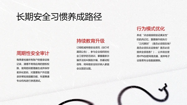 黑色简约几何卡通网络安全教育PPT模版
