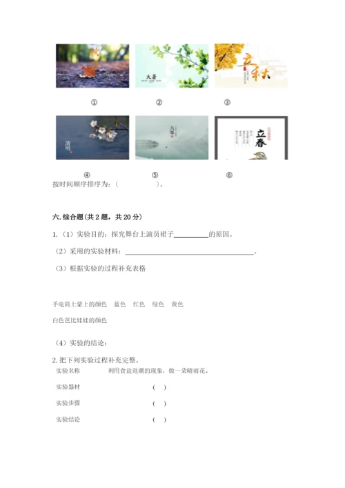 苏教版二年级上册科学期末测试卷带答案（综合卷）.docx