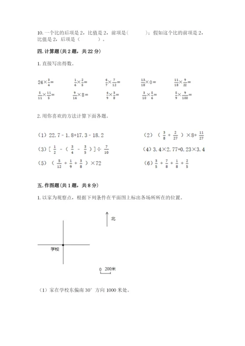 2022人教版六年级上册数学期末测试卷【精练】.docx