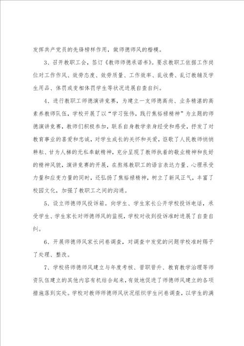 2023年度学校师德师风自查报告范文五篇