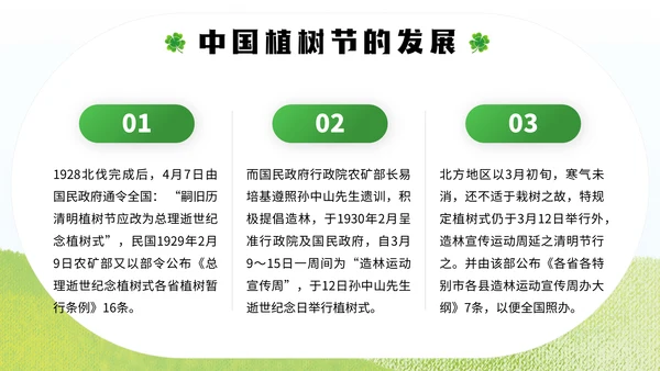 中国植树节通用PPT模板