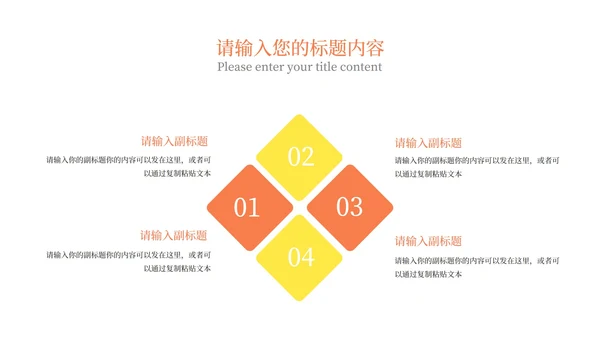 黄色扁平风时尚互联网产品岗职场竞聘述职PPT模板