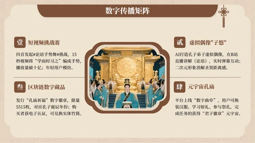 褐色中国风孔子诞辰文化宣传PPT模板