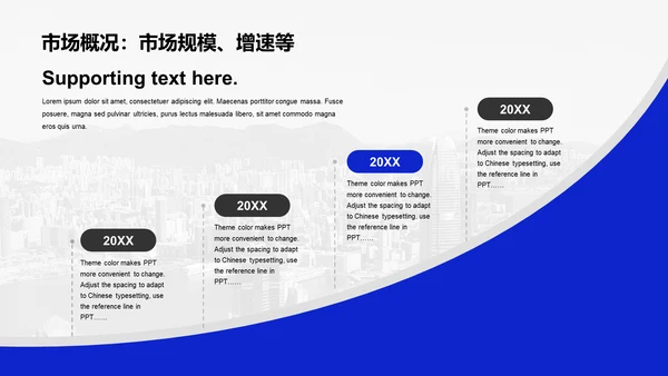 蓝色现代商务建筑地产商业计划书PPT模板