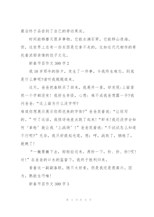 新春节目优秀作文300字5篇.docx