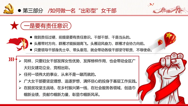 听党话跟党走做新时代合格党员女干部党政党建党课支部团委学习