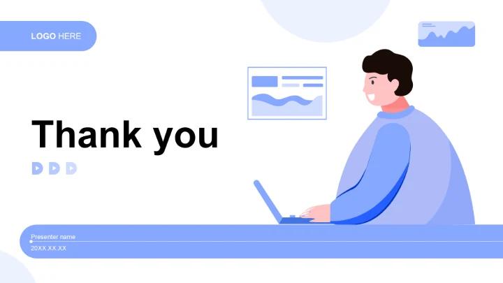 蓝色简约风办公PPT主题