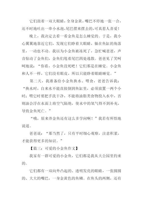 可爱的小金鱼作文350字.docx