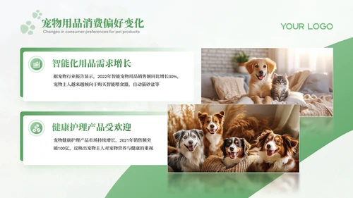 绿色宠物行业报告PPT模版