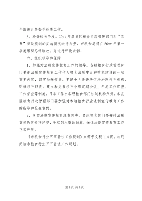 市粮食行业五五普法工作规划 (2).docx