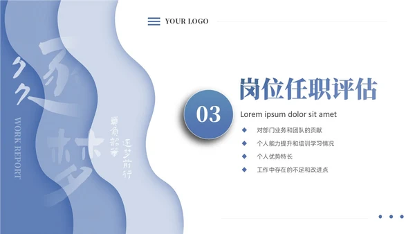 蓝色简约商务微粒个人岗位竞聘工作述职工作总结PPT竞聘1