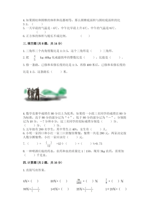 小学六年级下册数学期末卷精品（名校卷）.docx