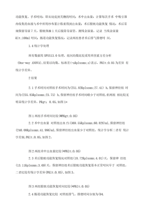 水刀在保留盆腔神经丛的宫颈癌根治术中的应用研究