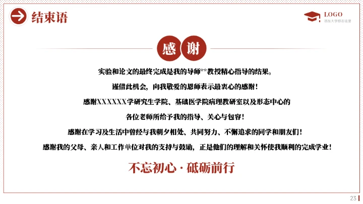 临床医学硕士答辩通用PPT模板