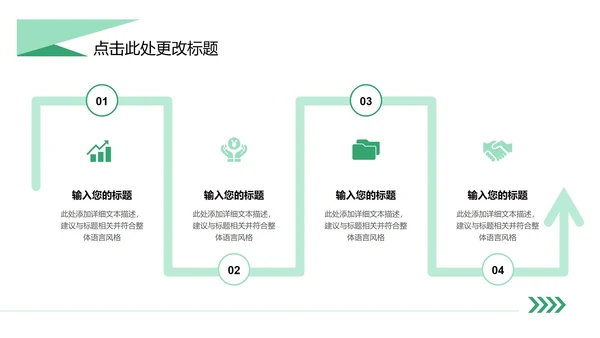 绿色简约风教学PPT模板