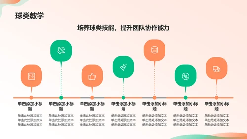 橙色卡通风小学体育教学公开课互动课件PPT模板