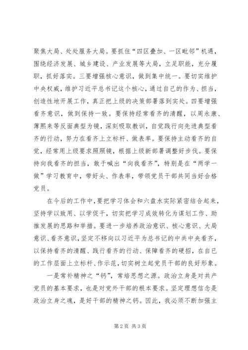 坚定理想信念,增强四种意识发言材料.docx