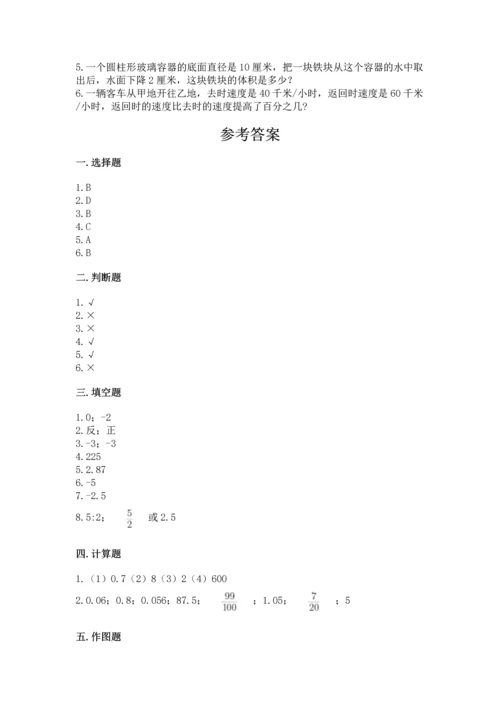 人教版六年级下册数学期末测试卷附答案【基础题】.docx