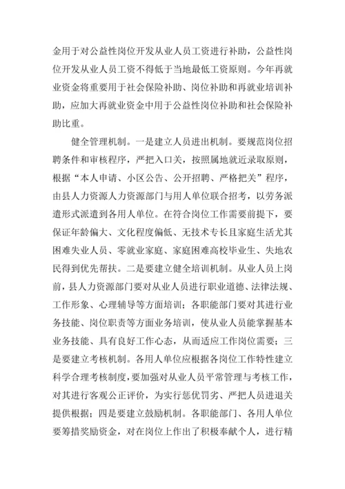 公益性岗位开发管理情况的调研报告.docx