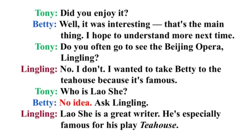 Module 5 Unit 1 I wanted to see the Beijing Opera.