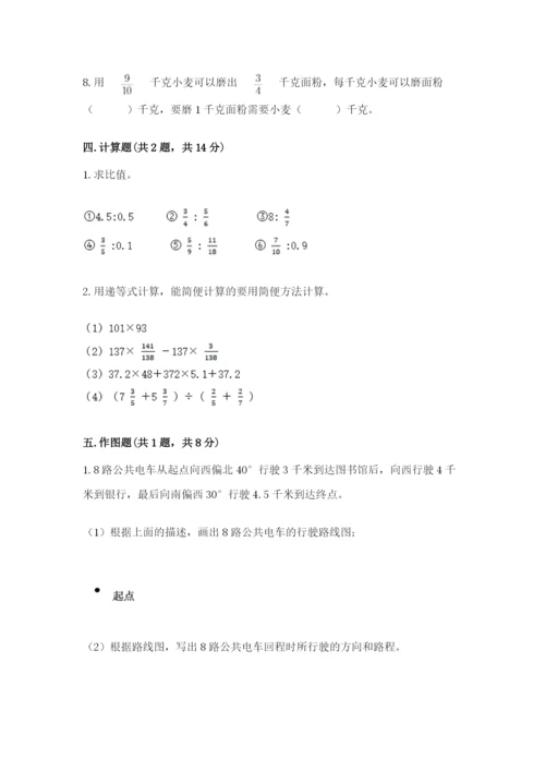 小学数学六年级上册期末测试卷附完整答案（有一套）.docx