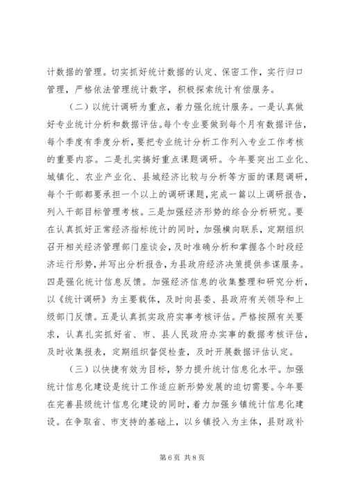 县统计局统计工作情况汇报.docx