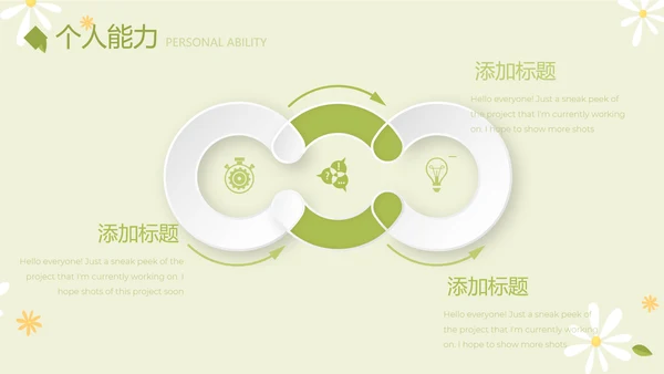 绿色小清新个人简历自我介绍动态PPT模板