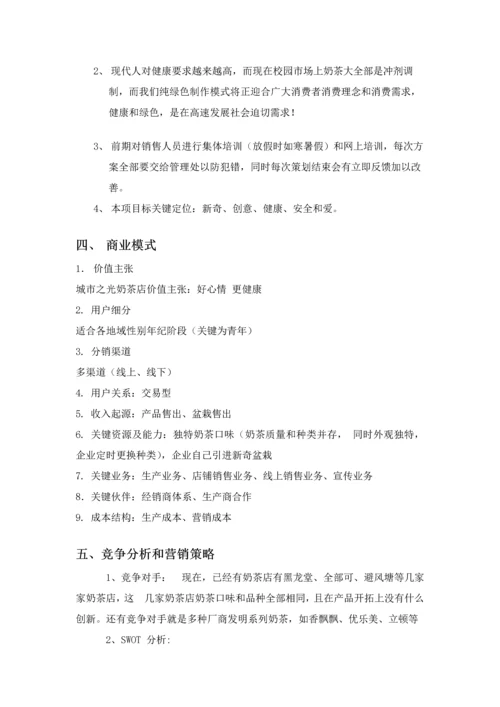 奶茶店创业专项计划书.docx
