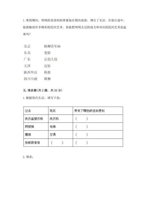 部编版小学四年级下册道德与法治《期末测试卷》及参考答案（综合题）.docx