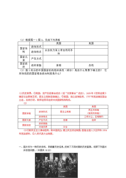 高一历史期末复习一