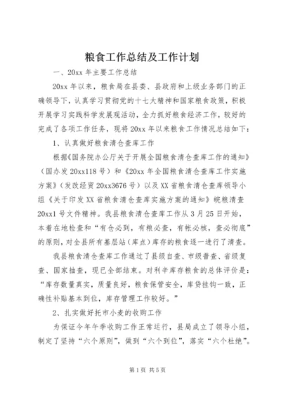 粮食工作总结及工作计划.docx