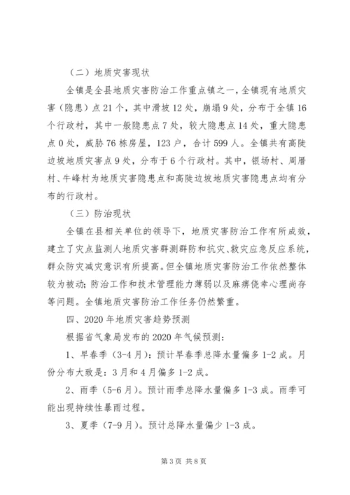 乡镇某年地质灾害防治方案.docx