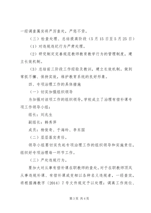 胜利小学有偿补课专项治理工作方案 (3).docx