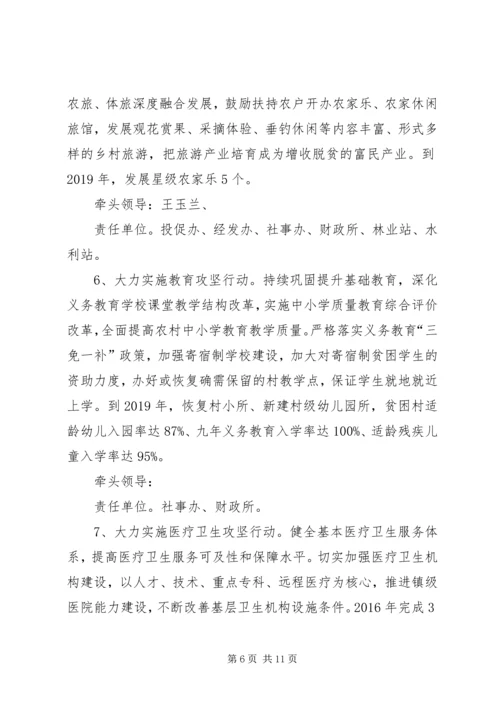 乡镇扶贫攻坚工作责任分工方案.docx