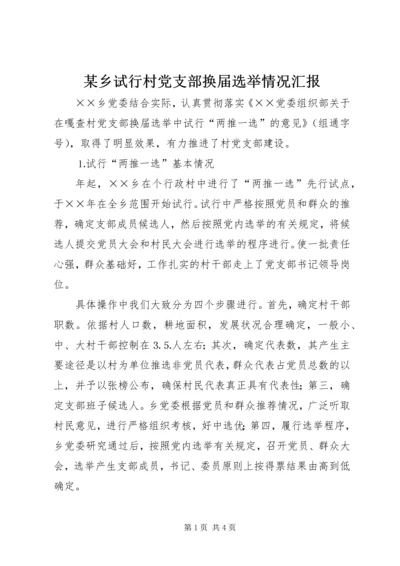 某乡试行村党支部换届选举情况汇报 (4).docx