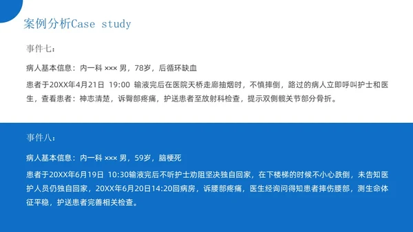 蓝色简约风护理警示教育医院培训宣传PPT课件